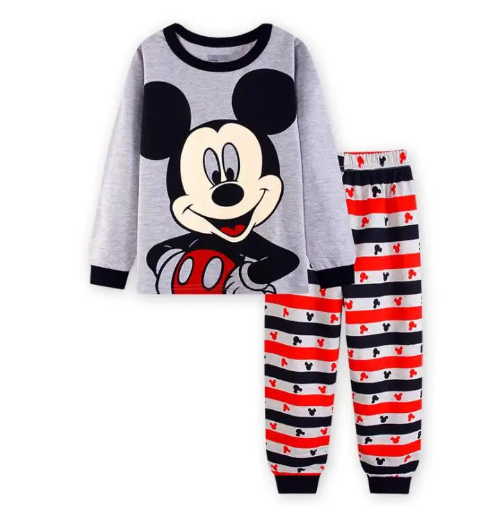 Pijamas Mickey em Algodão | Conjunto de Manga Comprida para Bebés e Crianças