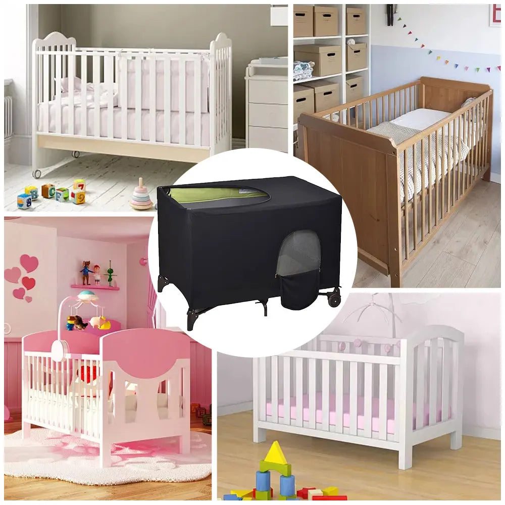 Tenda Blackout para Berço | Cobertura Respirável e Portátil | Proteção Solar e Escuridão Total