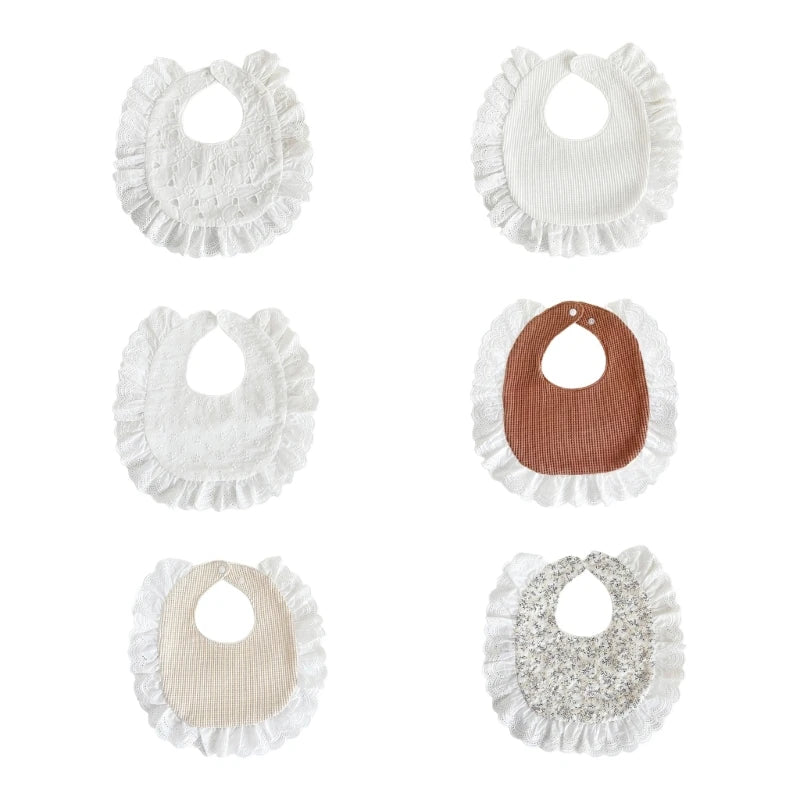 Babadores de Renda Elegantes para Bebés Meninas