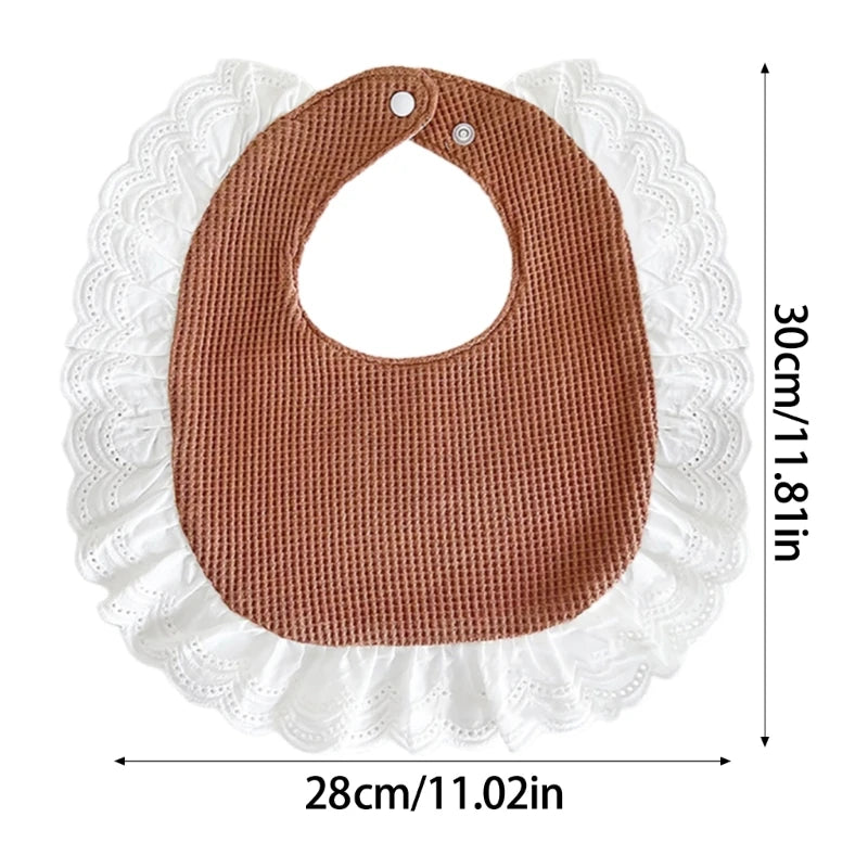 Babadores de Renda Elegantes para Bebés Meninas