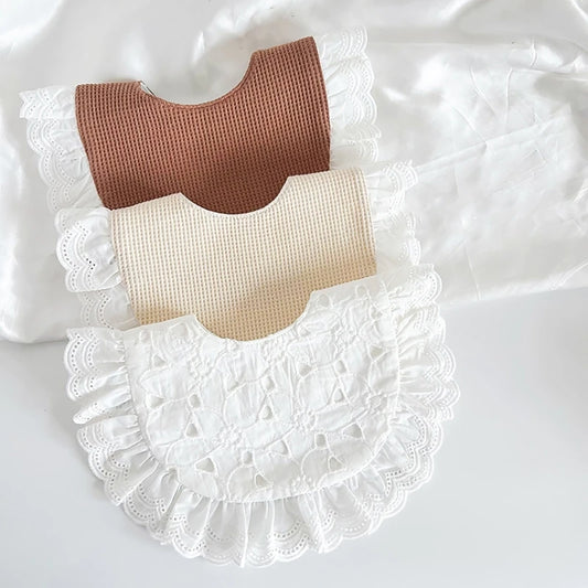 Babadores de Renda Elegantes para Bebés Meninas
