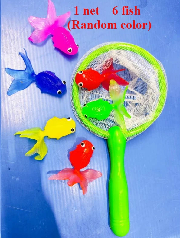 Kit de Pesca no Banho: Animais Marinhos e Rede