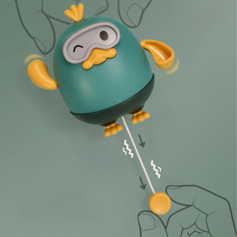 Brinquedos de Banho: Pato e Caranguejo Puxa-Corda