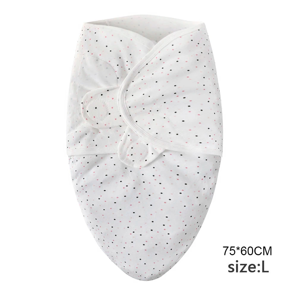 Conjunto Swaddle e Gorro para Recém-Nascido | Algodão Estampado e Ajustável | Ideal para Todas as Estações (0-6 Meses)