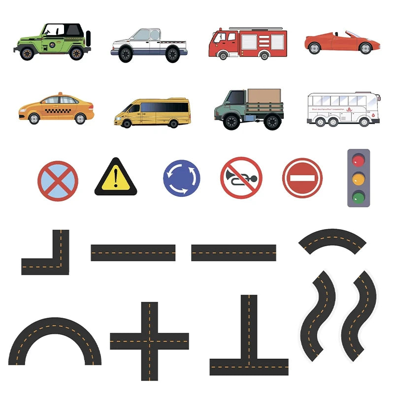 Puzzle de Banho Flutuante | Animais e Tráfego (EVA)