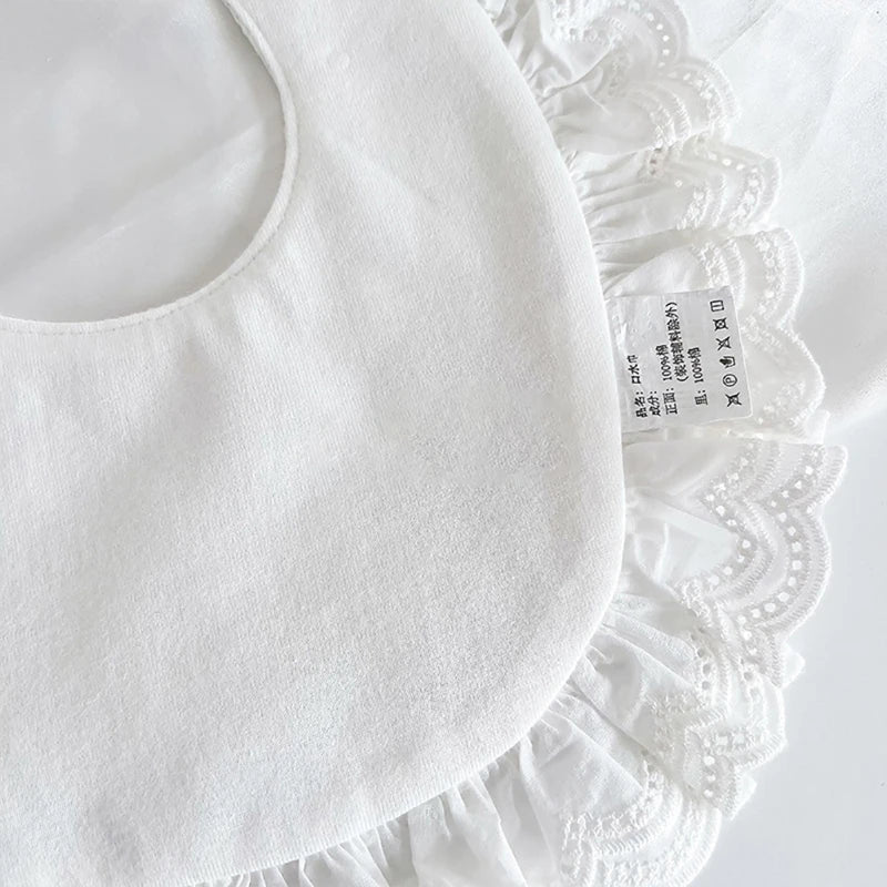 Babadores de Renda Elegantes para Bebés Meninas