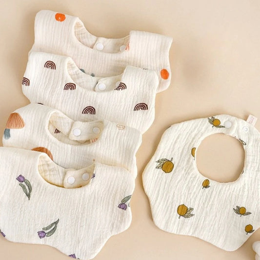 Babador de Algodão Puro Impermeável para Bebé