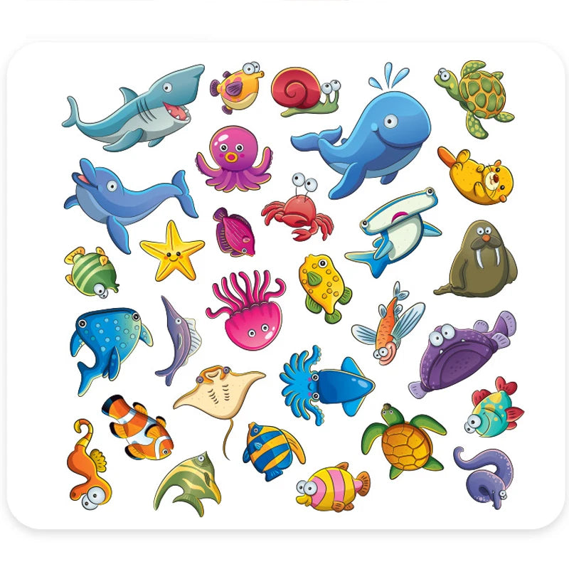 Puzzle de Banho Flutuante | Animais e Tráfego (EVA)