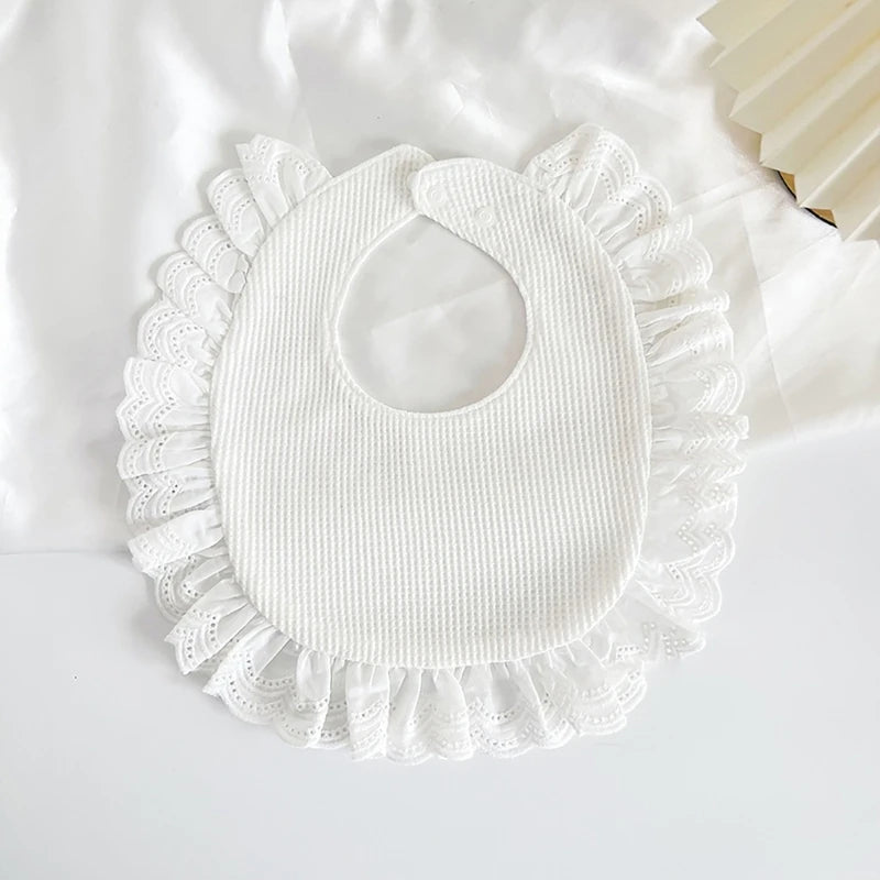 Babadores de Renda Elegantes para Bebés Meninas