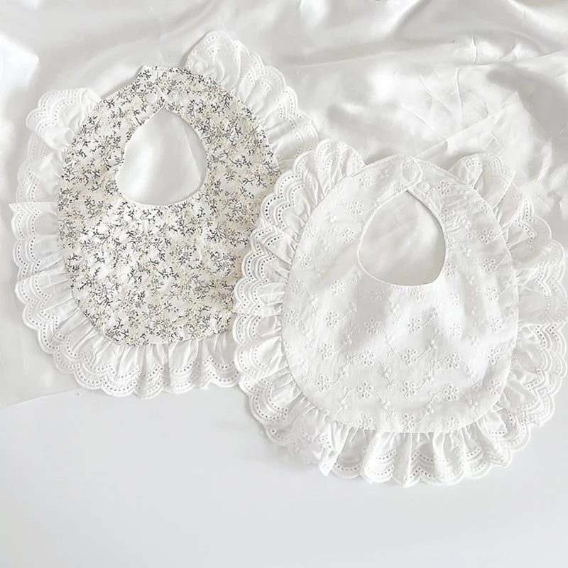 Babadores de Renda Elegantes para Bebés Meninas